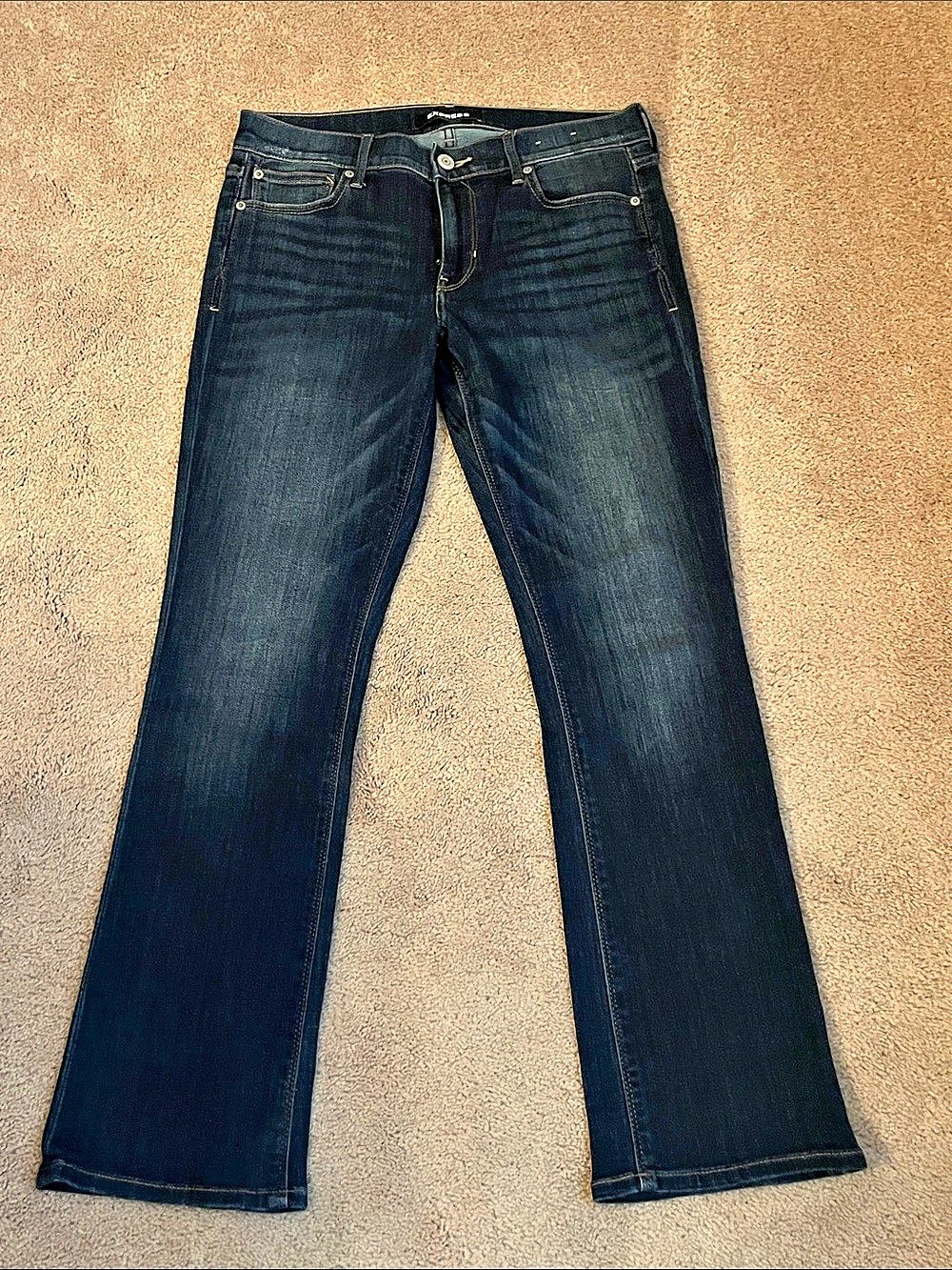 Express Barely Boot Mid Rise Boot Cut Jeans size 8S